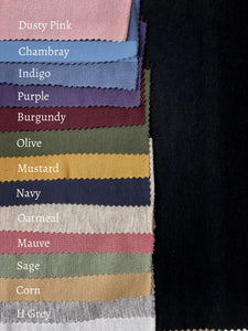 12 Colors BABY FRENCH TERRY Solid fabric by the yard